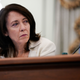 Senator Maria Cantwell (D-WA) listens as FAA Administrator Stephen Dickson speaks during a hearing before the Senate Committee on Commerce, Science and Transportation on November 3, 2021 in Washington, DC.